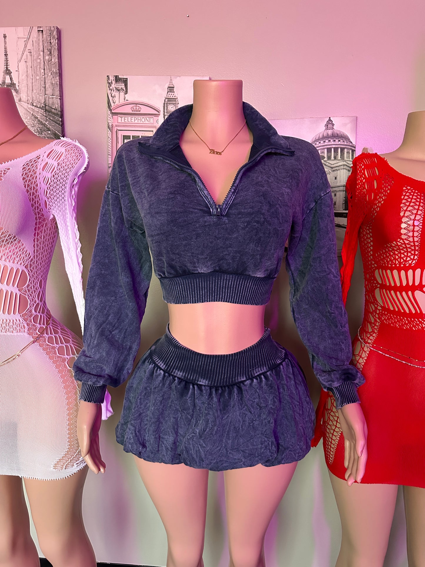 Midnight Vibes Bomber Set